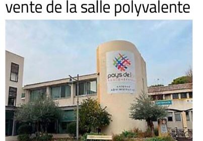 Un article de Midi-Libre en lien avec le conseil municipal du 13 décembre 2021 article ml 20211231 vente salle polyvalente image