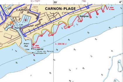 carte shom carnon plage
